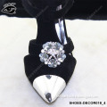 Shiny Flower Shaped Crystal Rhinestone Ornament Accessories with metal clip for high heel shoe wedding shoes